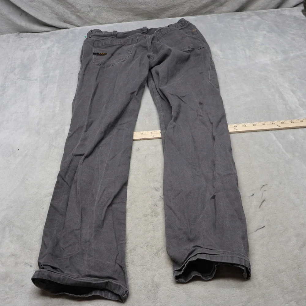 Ariat Rebar Pants Mens 30x34 Grey M7 Slim Straight Leg Work Durable Rugged